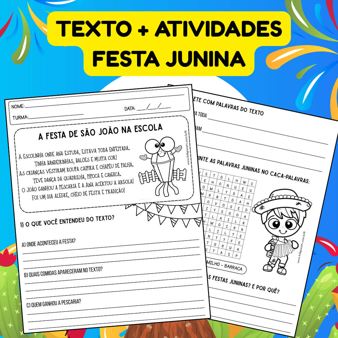 Texto+atividades Festa Junina