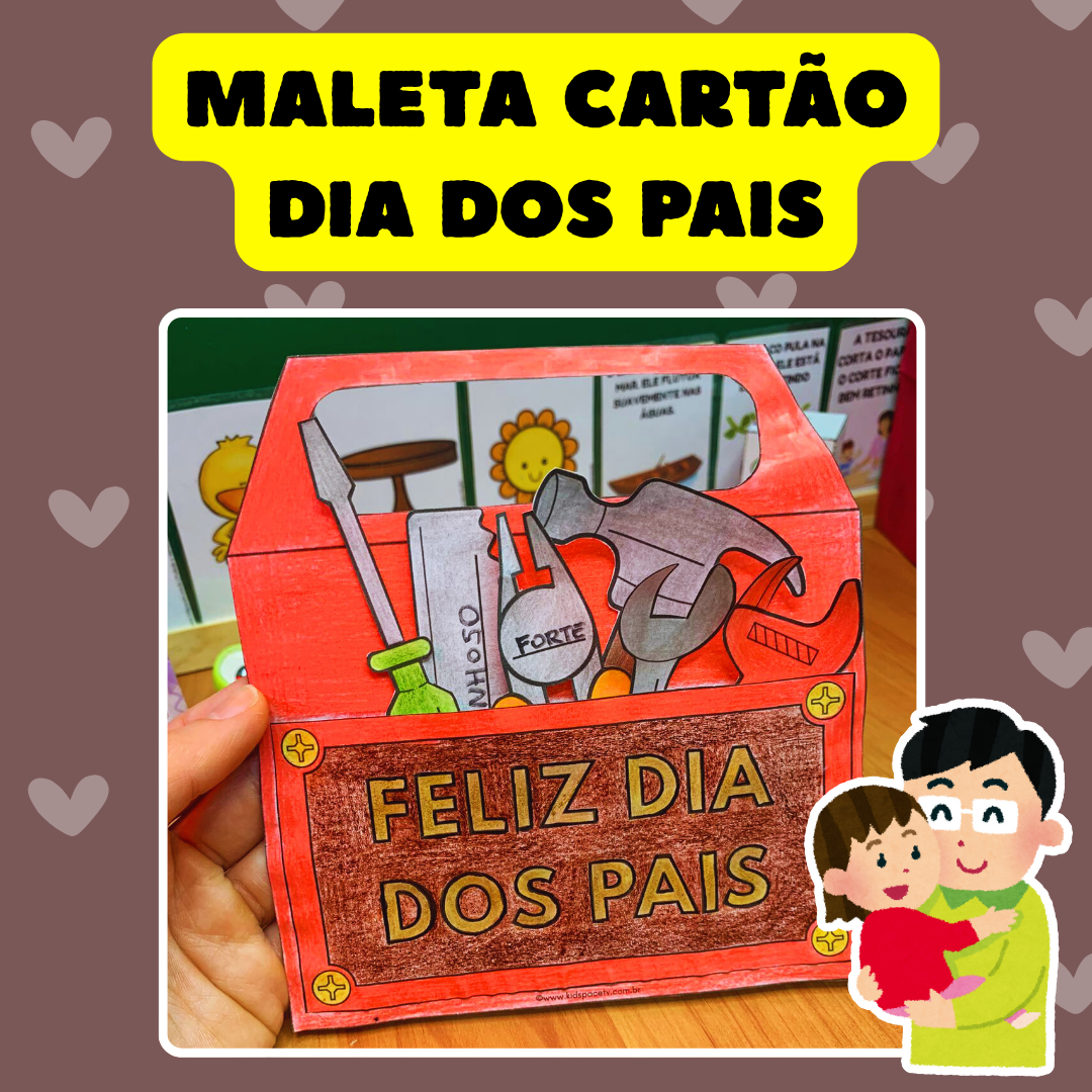 Maleta cartão dia dos pais