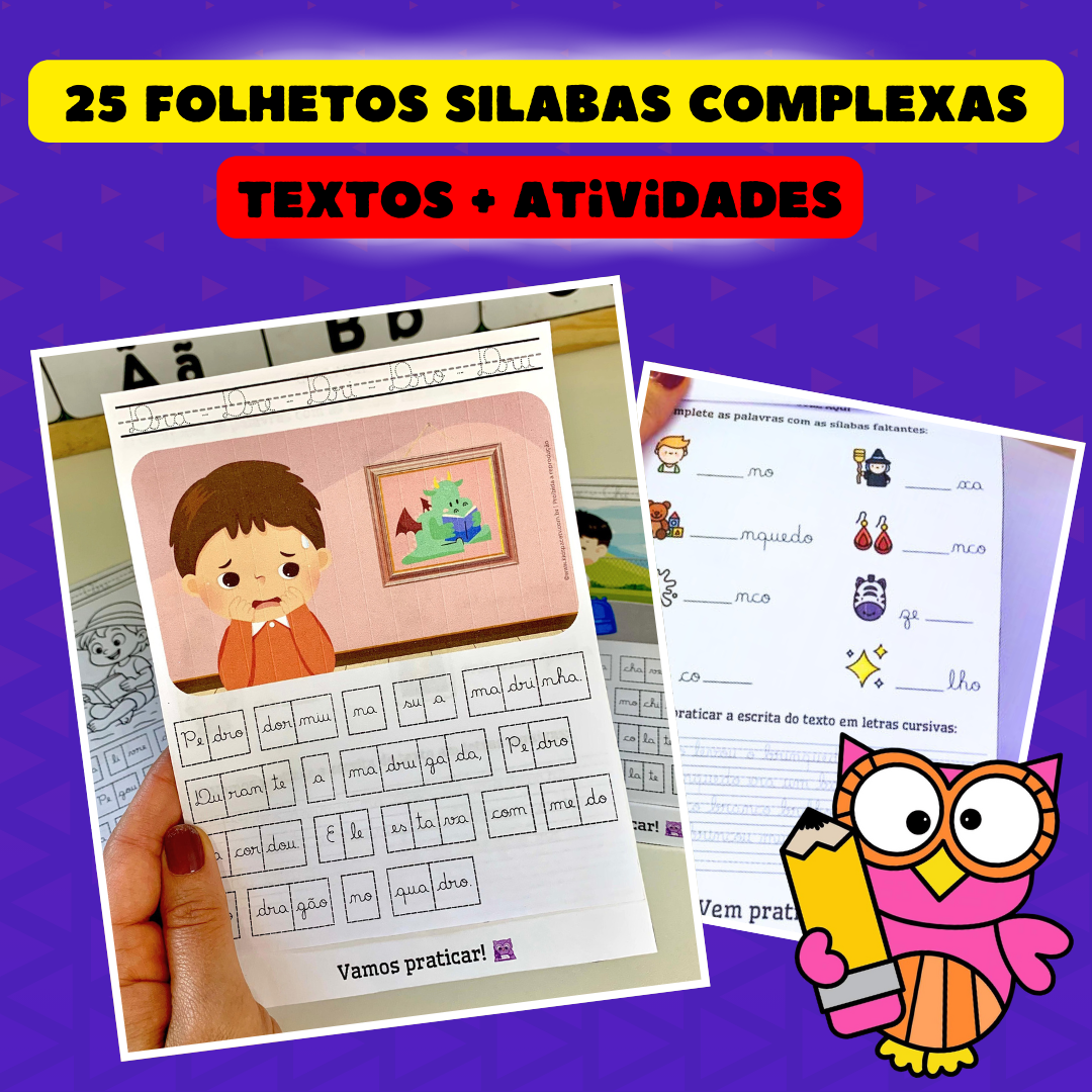 25 folhetos sílabas complexas (cursivo)