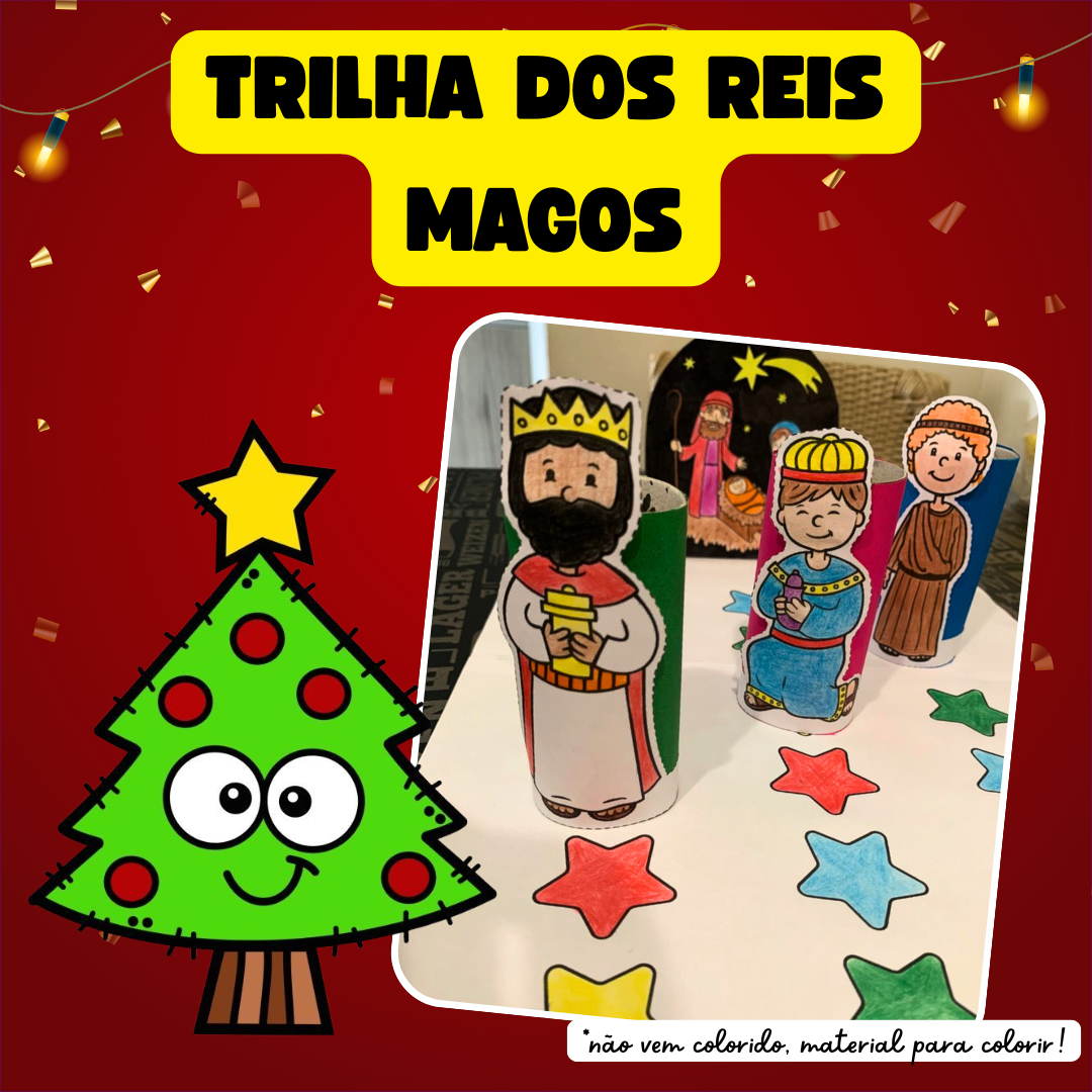 ⭐ Jogo dos Três Reis Magos – Trilha Natalina para Imprimir